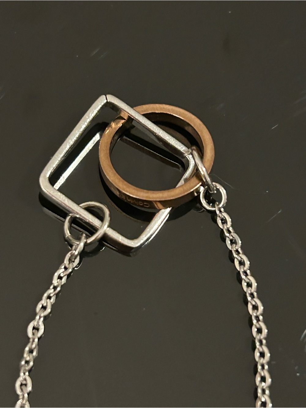 Calvin Klein Stainless Steel Two Tone Geometric Bracelet